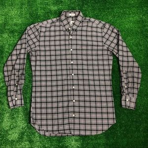 Peter Millar Black White Button Down Dress Shirt